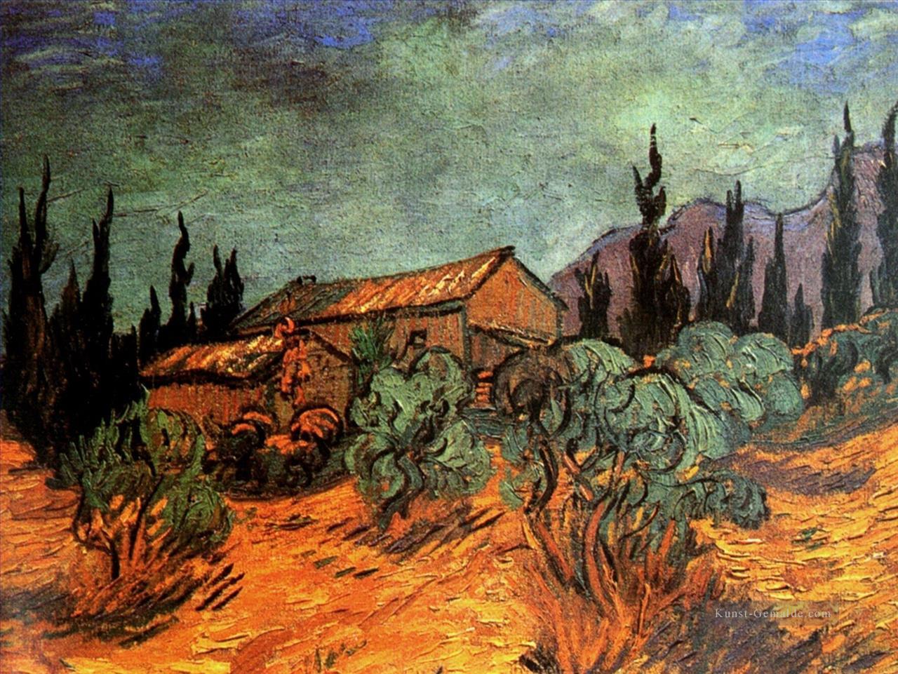 Holzbaracken Vincent van Gogh Ölgemälde